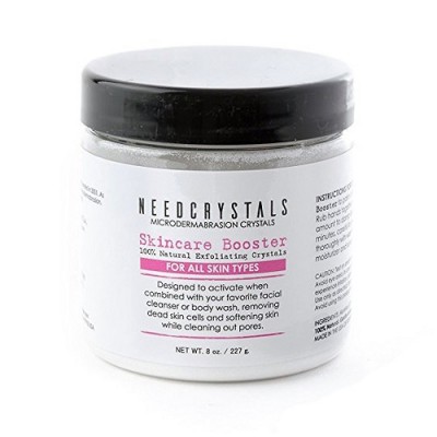 Microdermabrasion Crystals (8 oz, 120 Grit), Face Scrub All-Natural Rejuvenating Skin Face Exfoliator - Treatment for Dull or Dry Skin, Wrinkles, Blemishes, Acne Scars