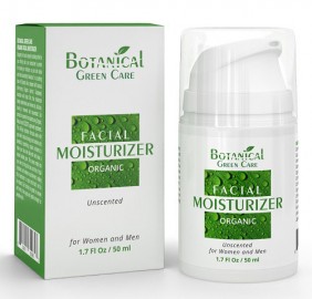 Botanical Green Care Organic Facial Moisturizer for Women and Men. 1.7 Fl oz / 50 ml